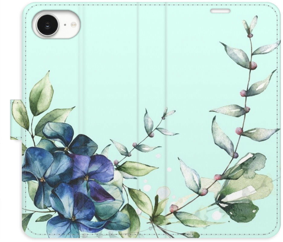 iSaprio Flip puzdro Blue Flowers pre iPhone 16e