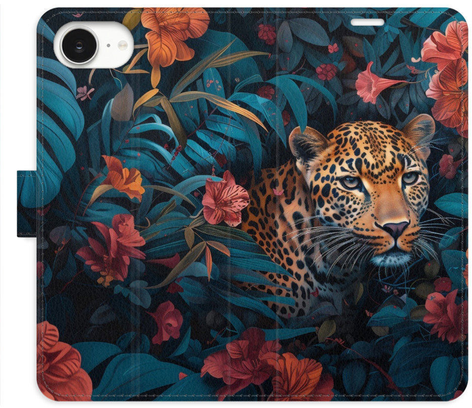 iSaprio Flip puzdro Flower Jaguar 02 pre iPhone 16e