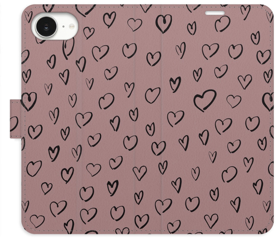 iSaprio Flip puzdro Heart Dark 02 pre iPhone 16e