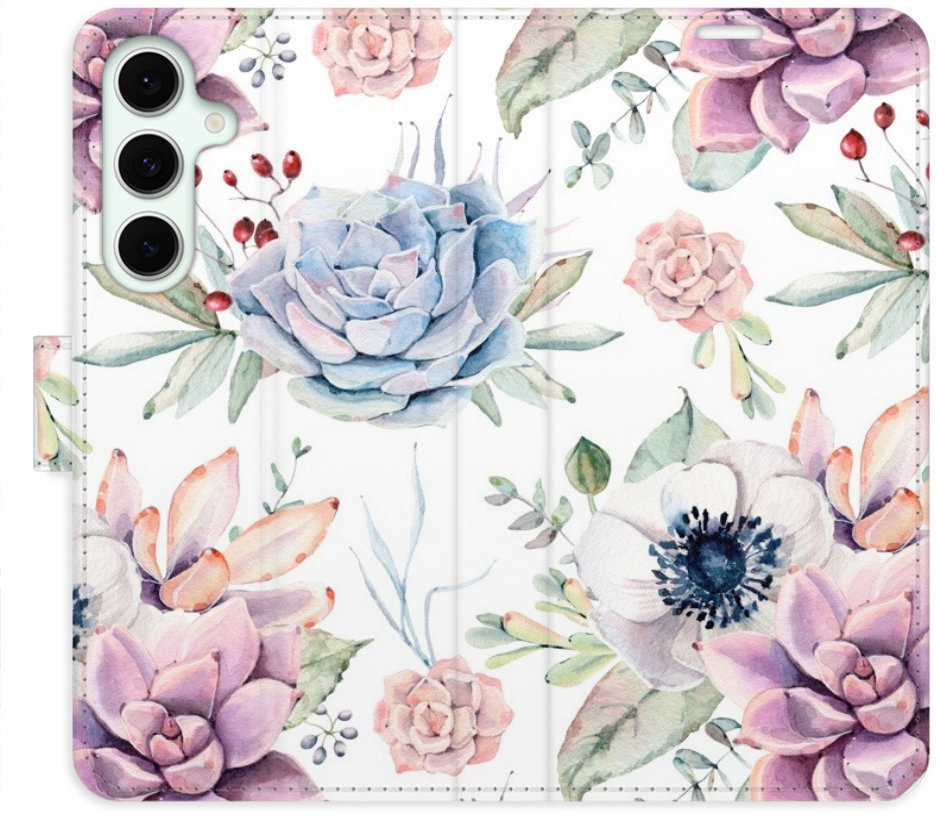 iSaprio Flip puzdro Succulents Pattern pre Samsung Galaxy S24 FE