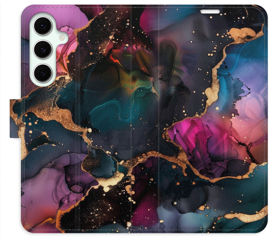 iSaprio Flip puzdro Dark Marble pre Samsung Galaxy S24 FE