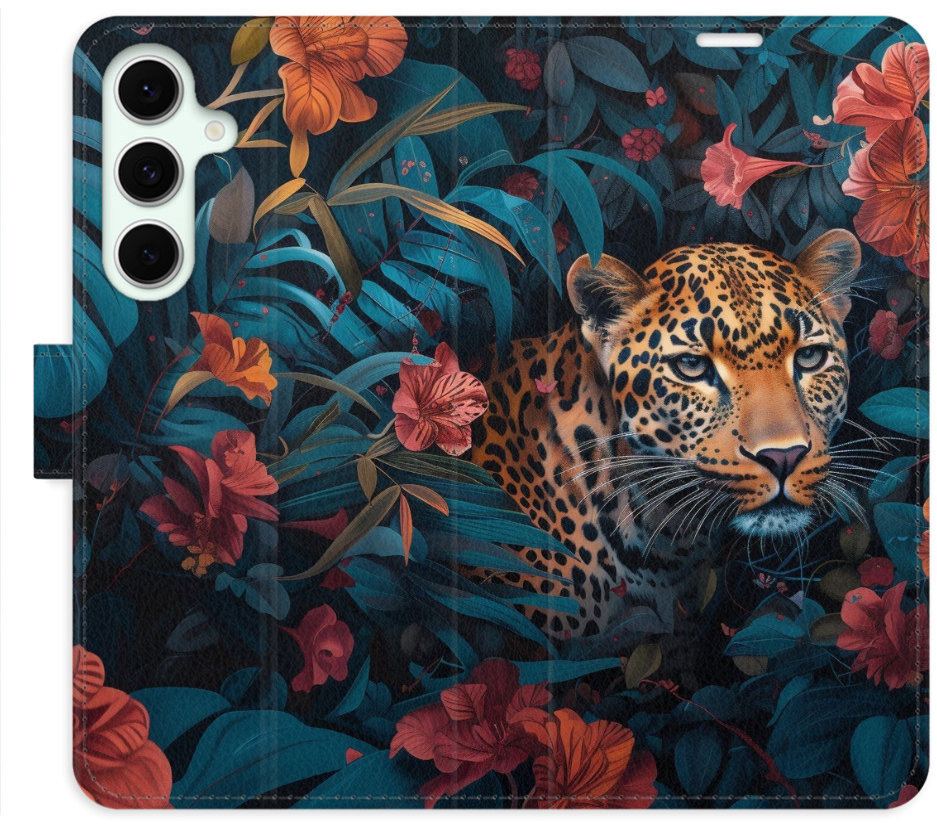 iSaprio Flip puzdro Flower Jaguar 02 pre Samsung Galaxy S24 FE