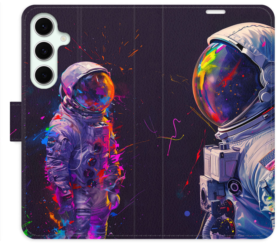 iSaprio Flip puzdro Neon Astronaut 02 pre Samsung Galaxy S24 FE