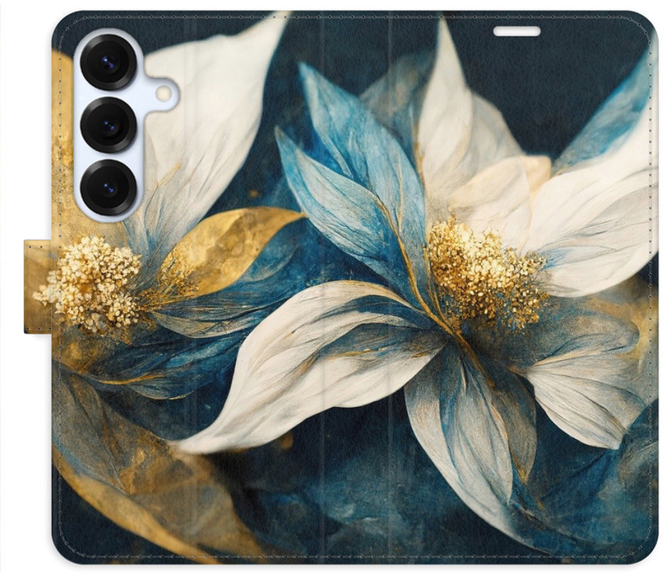 iSaprio Flip puzdro Gold Flowers pre Samsung Galaxy S25