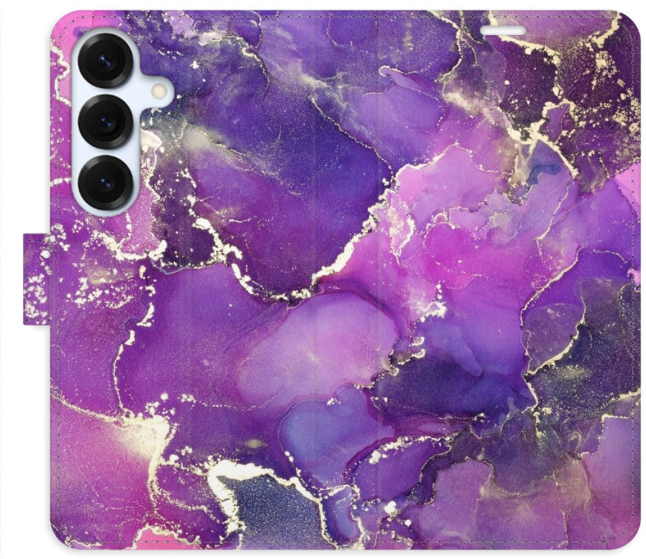 iSaprio Flip puzdro Purple Marble pre Samsung Galaxy S25