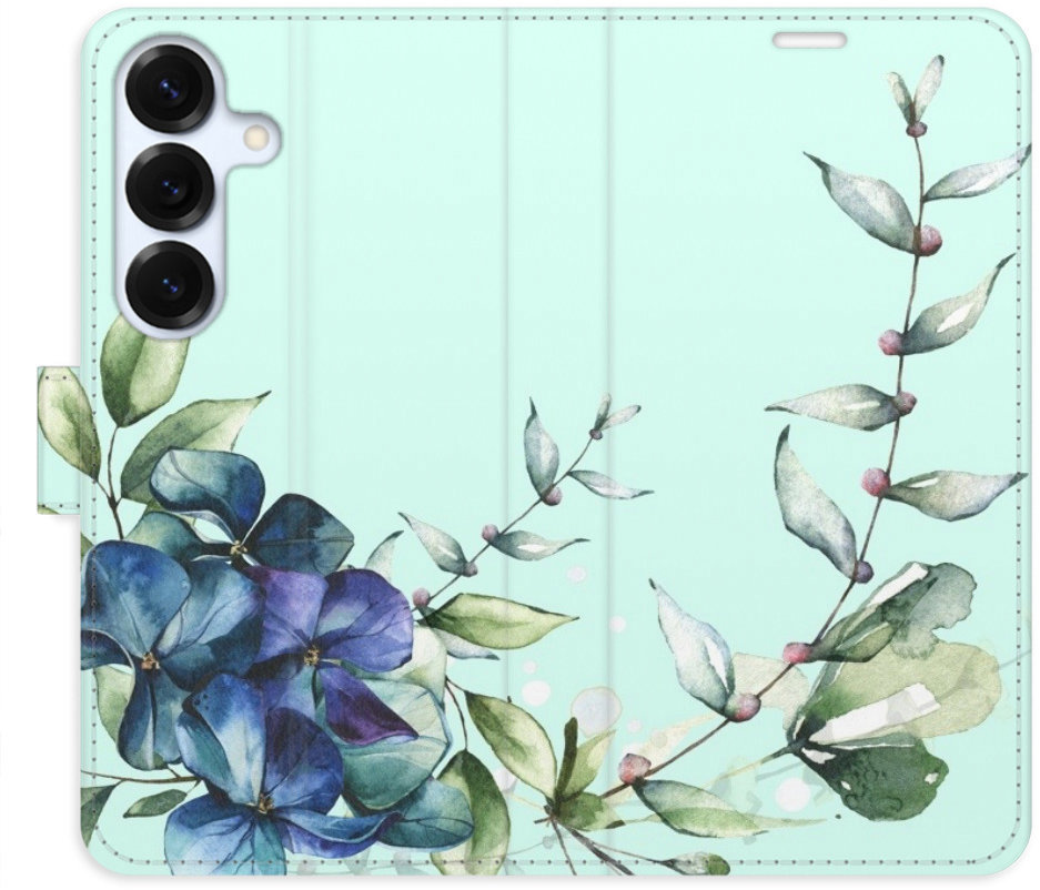 iSaprio Flip puzdro Blue Flowers pre Samsung Galaxy S25