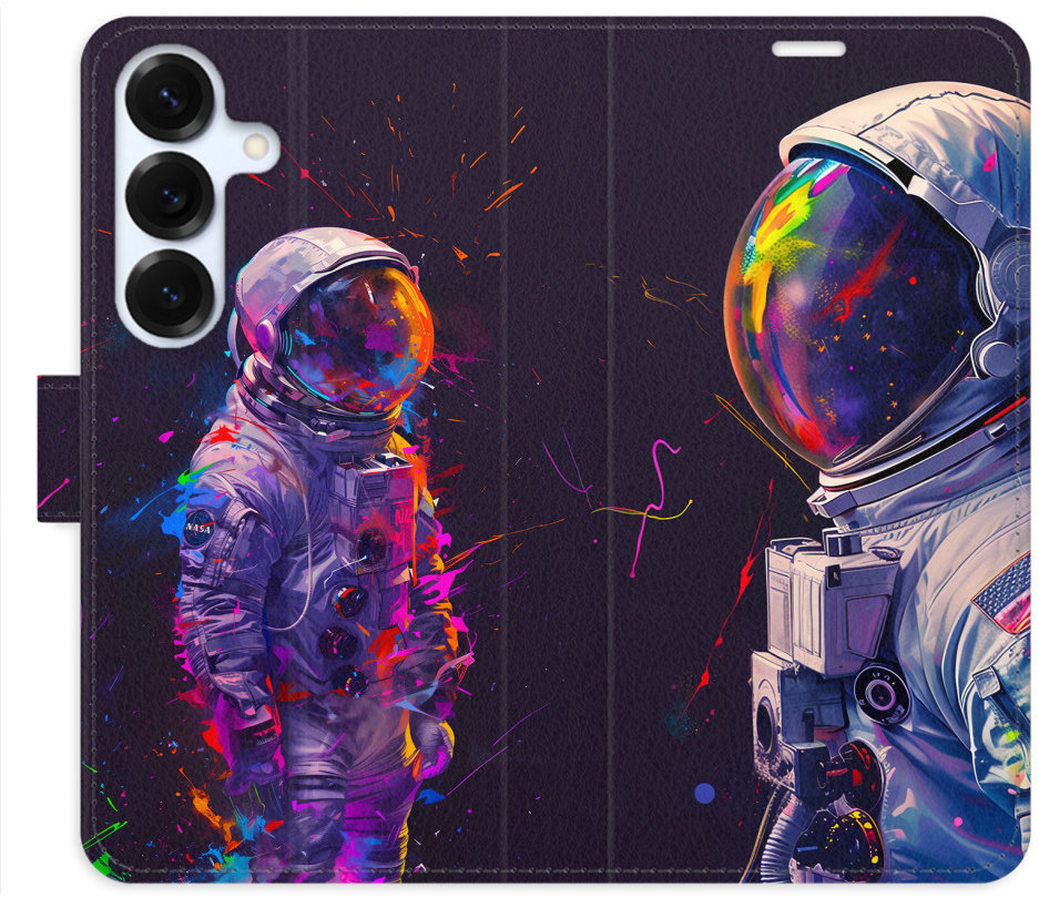 iSaprio Flip puzdro Neon Astronaut 02 pre Samsung Galaxy S25