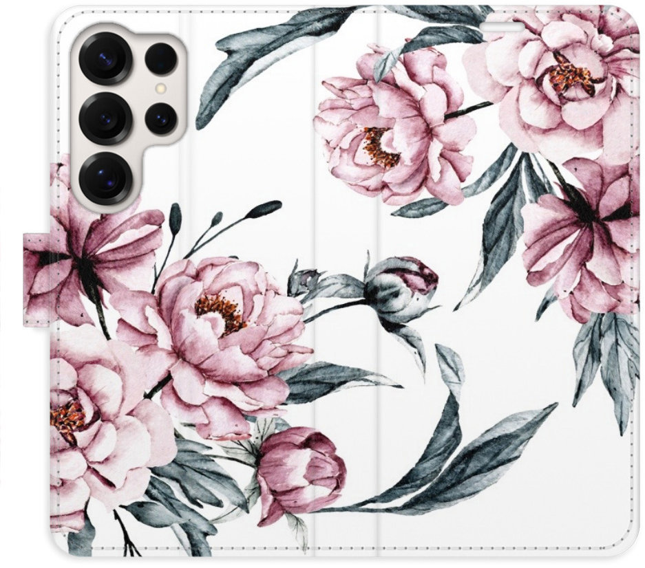 iSaprio Flip puzdro Pink Flowers pre Samsung Galaxy S25 Ultra