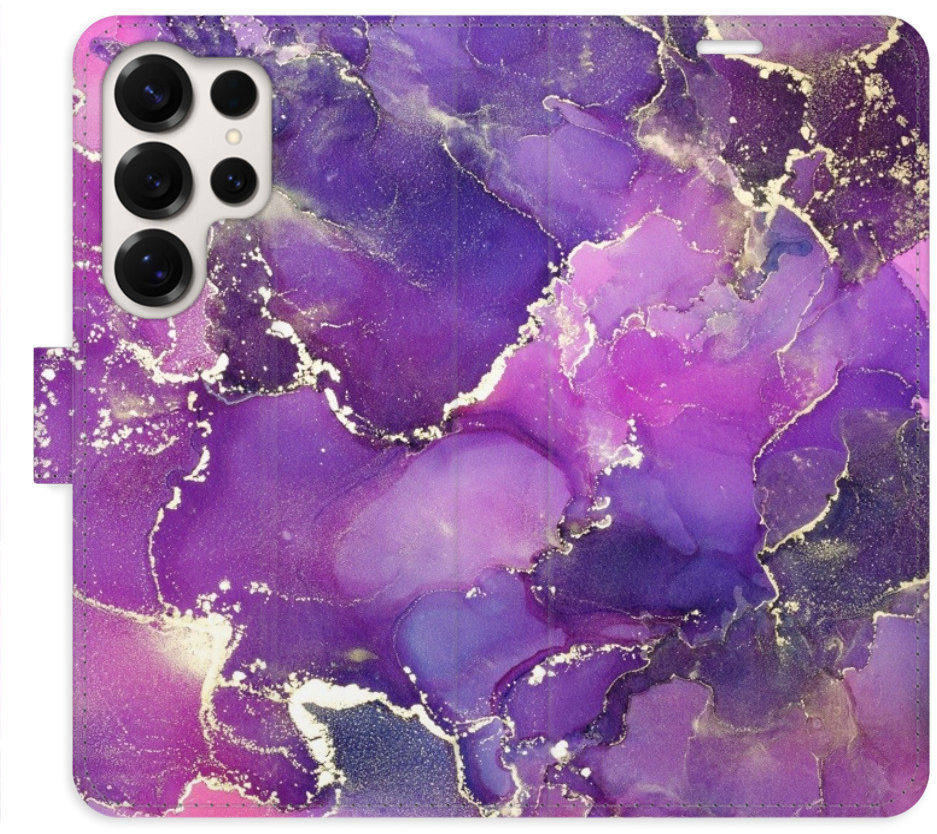 iSaprio Flip puzdro Purple Marble pre Samsung Galaxy S25 Ultra