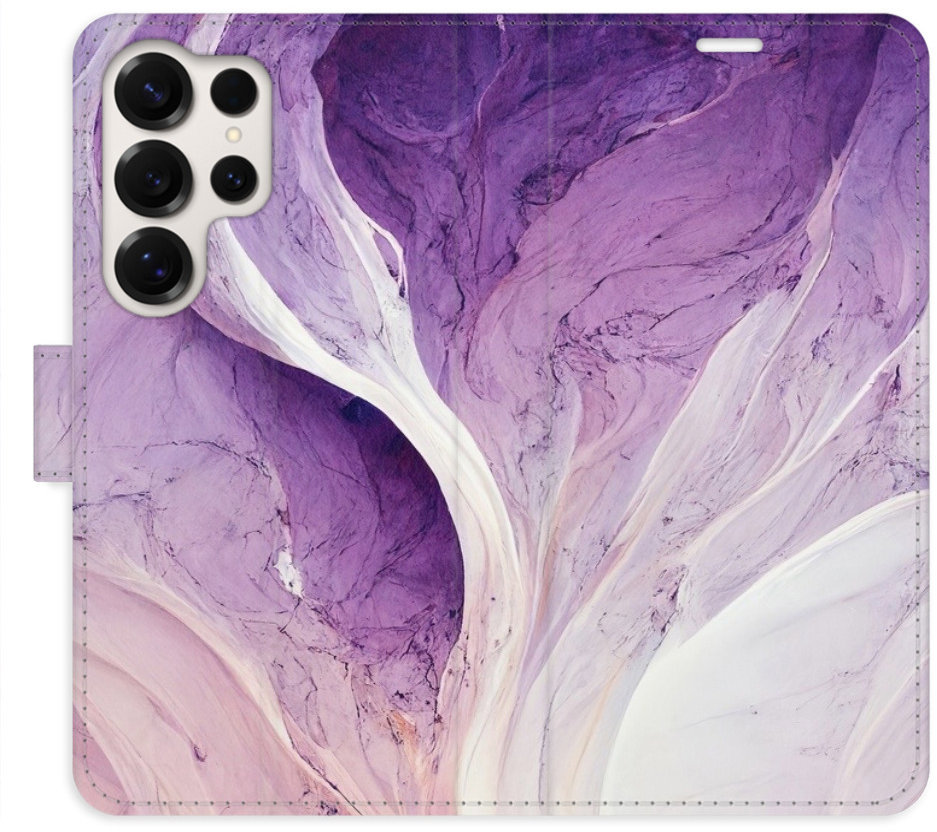 iSaprio Flip puzdro Purple Paint pre Samsung Galaxy S25 Ultra