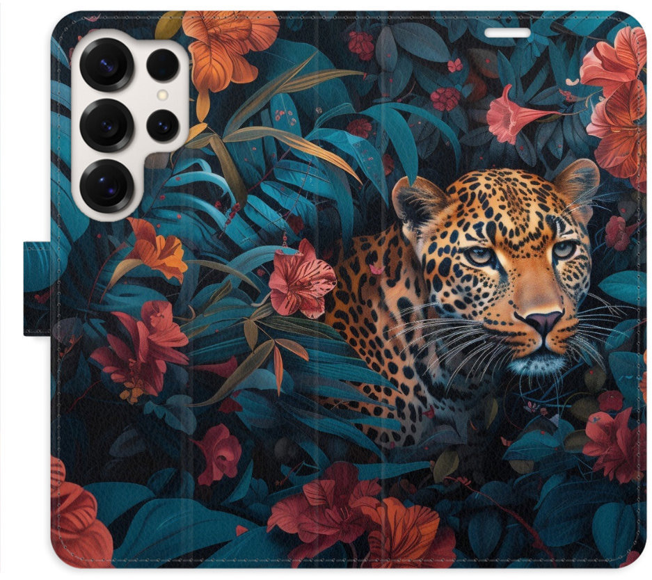 iSaprio Flip puzdro Flower Jaguar 02 pre Samsung Galaxy S25 Ultra
