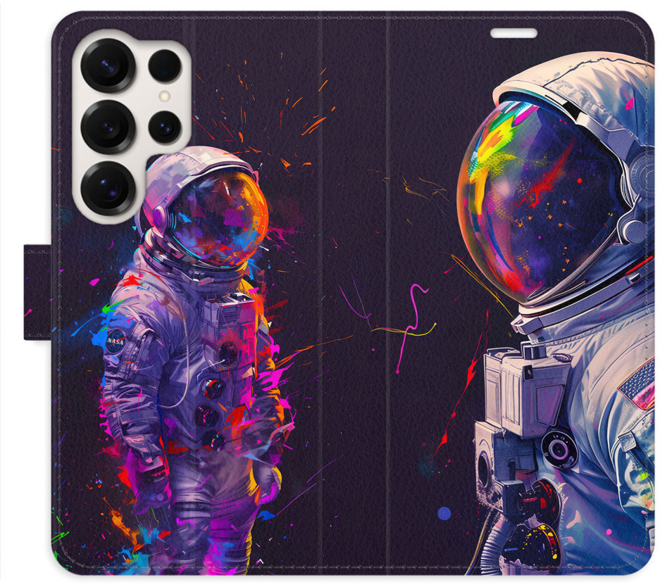 iSaprio Flip puzdro Neon Astronaut 02 pre Samsung Galaxy S25 Ultra