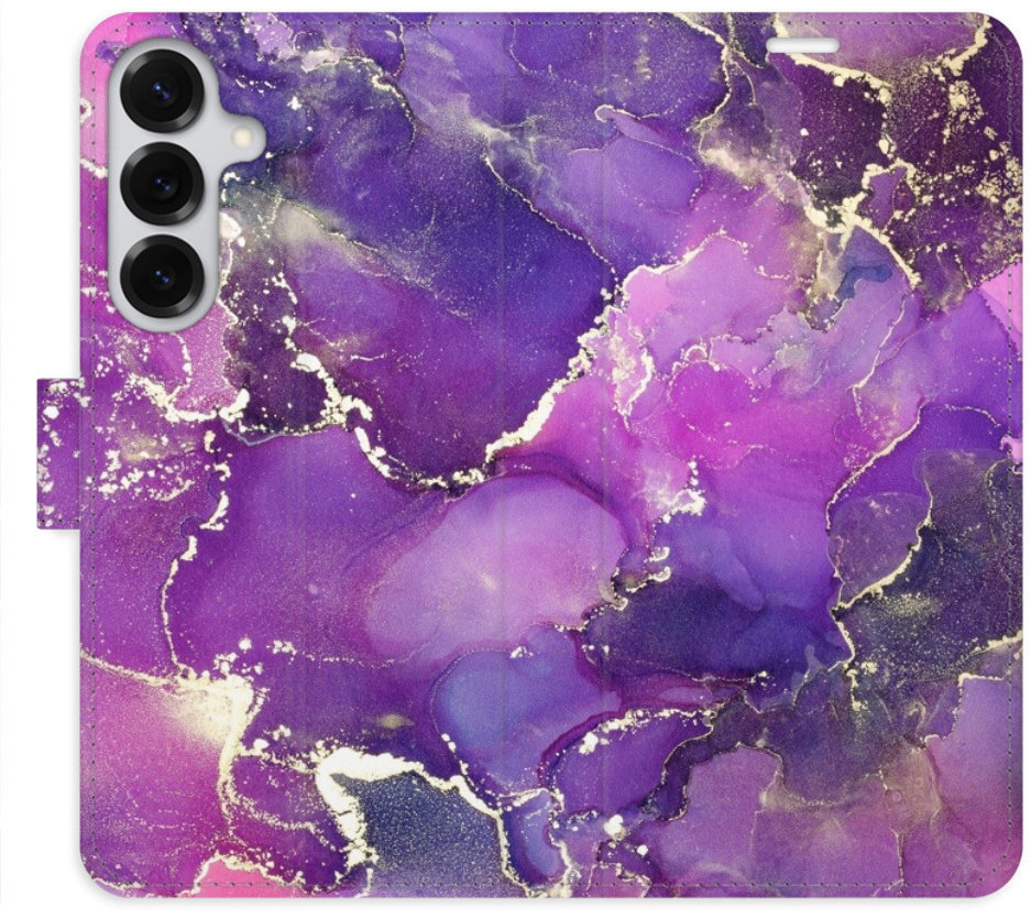 iSaprio Flip puzdro Purple Marble pre Samsung Galaxy S25+