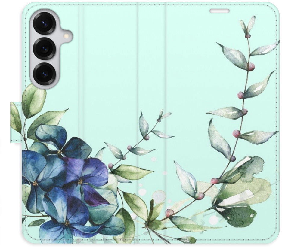 iSaprio Flip puzdro Blue Flowers pre Samsung Galaxy S25+