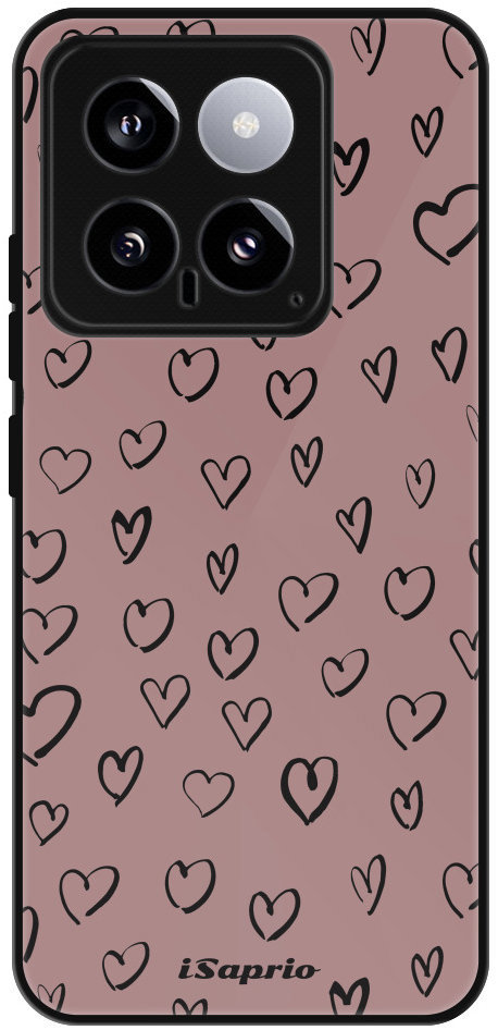 iSaprio Lesklé puzdro Heart Dark – Xiaomi 14