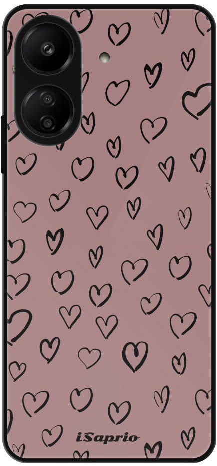 iSaprio Lesklé puzdro Heart Dark – Xiaomi Redmi 13C