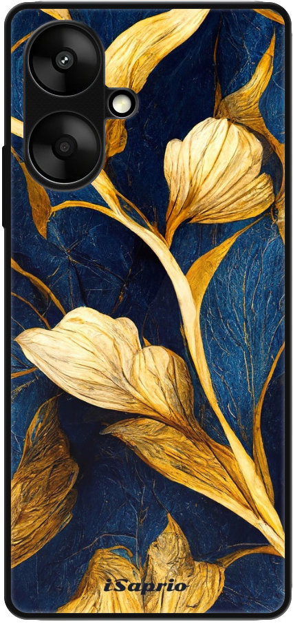 iSaprio Lesklé puzdro Gold Leaves – Xiaomi Redmi 13C 5G