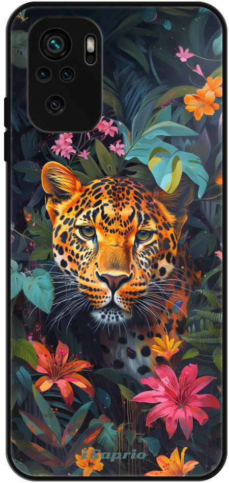 iSaprio Lesklé puzdro Flower Jaguar – Xiaomi Redmi Note 10/Note 10S