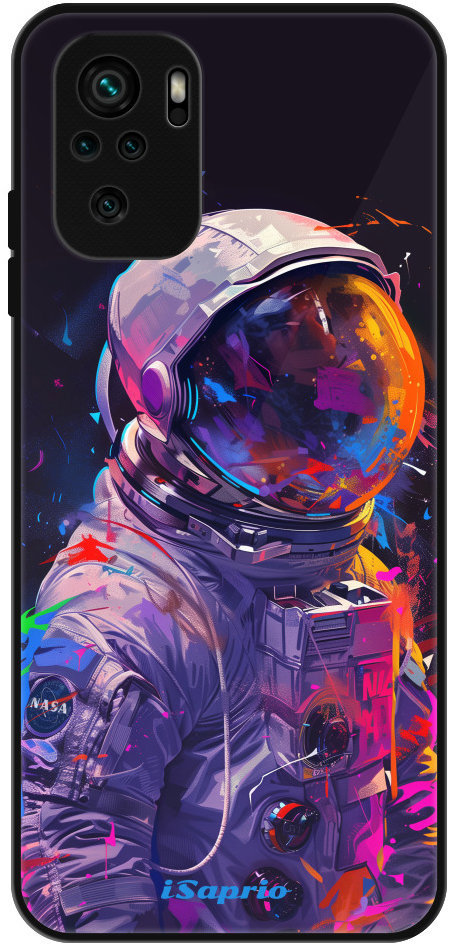 iSaprio Lesklé puzdro Neon Astronaut – Xiaomi Redmi Note 10/Note 10S