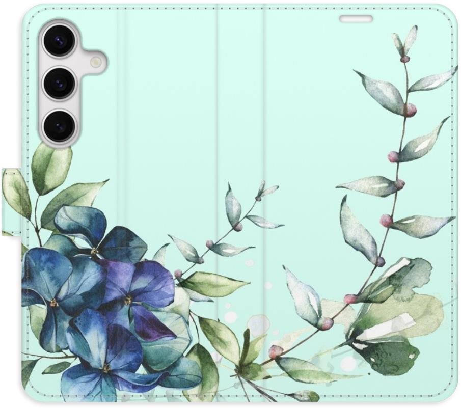 iSaprio flip puzdro Blue Flowers pre Samsung Galaxy S24