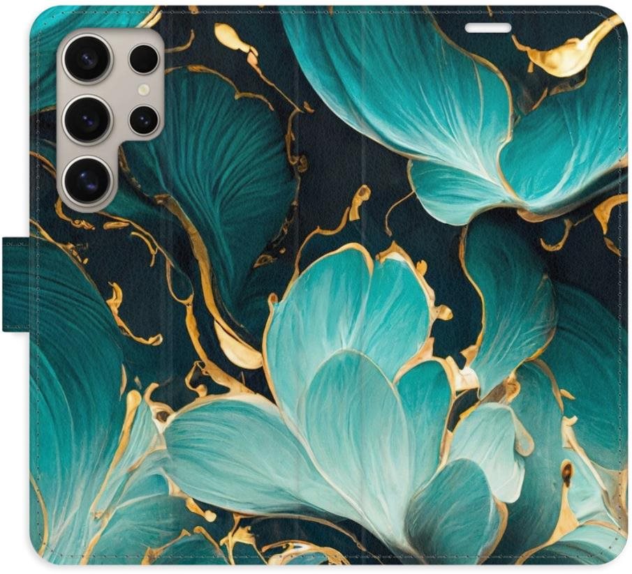 iSaprio flip puzdro Blue Flowers 02 pre Samsung Galaxy S24 Ultra