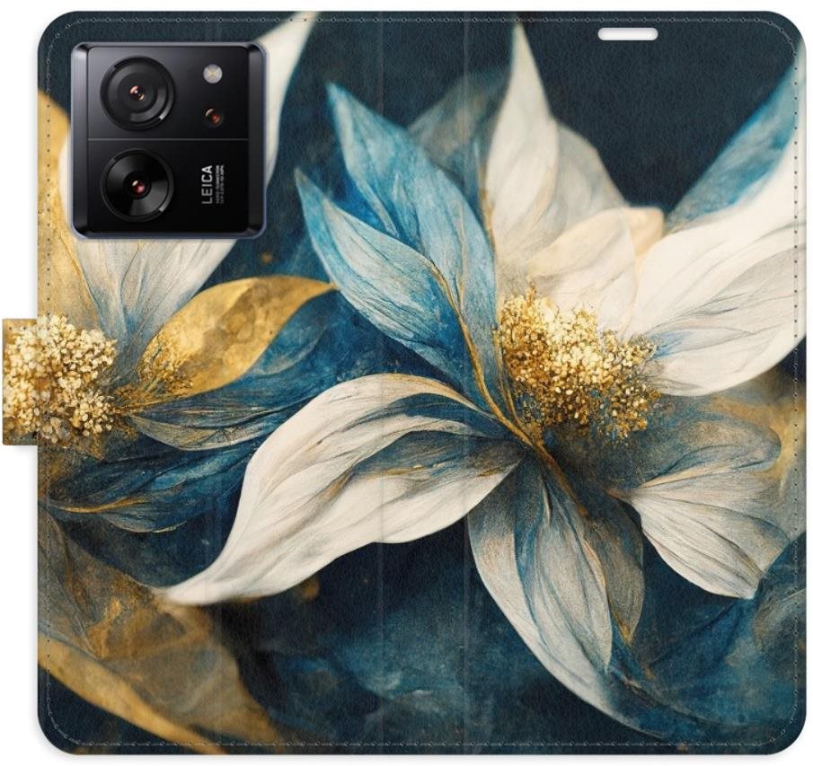 iSaprio flip puzdro Gold Flowers na Xiaomi 13T/13T Pro