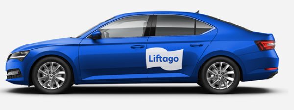 Magnet Liftago, biely malý (500 × 311 mm) (len pre vozidlá modrej farby s dvernou ochrannou lištou)