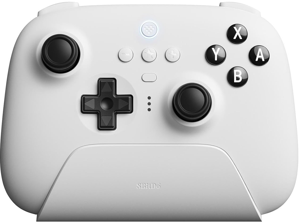 8BitDo Ultimate Wireless Controller with Charging Dock – White – Nintendo Switch
