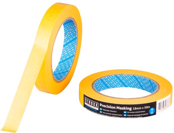 STROXX Maskovacia páska na ostré a presné hrany zlatá 18 mm × 50 m