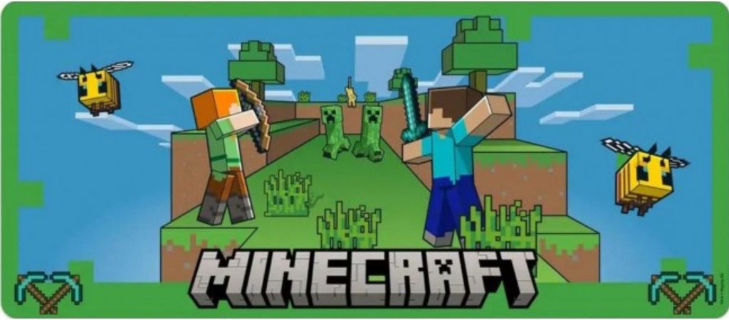 Minecraft – Fight With Creepers – Herná podložka na stôl