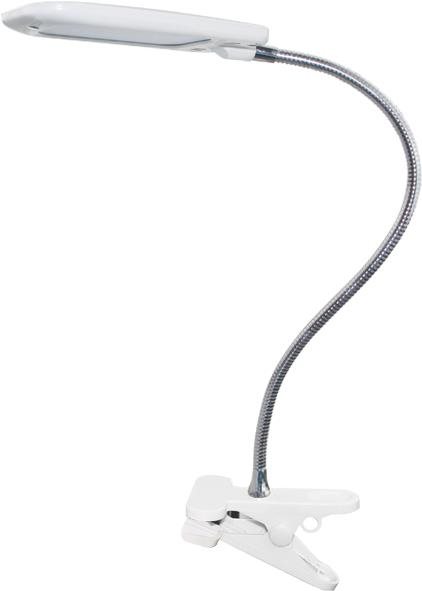 LED stolná lampička s vypínačom a klipsom BAZ 5 W/230 V/4000 K/340 lm/120°/IP20, biela