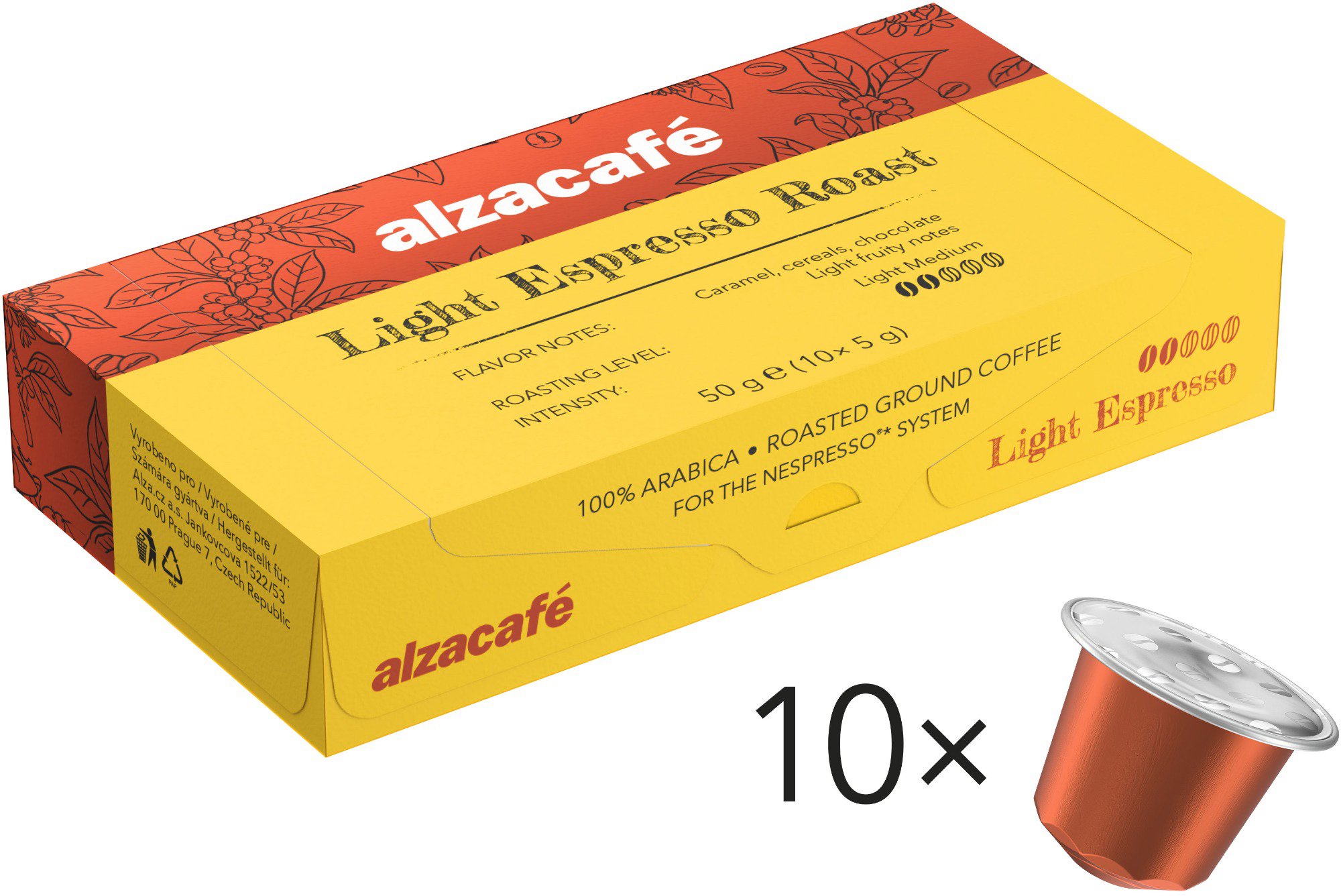 AlzaCafé Light Espresso Roast, 10 kapsúl