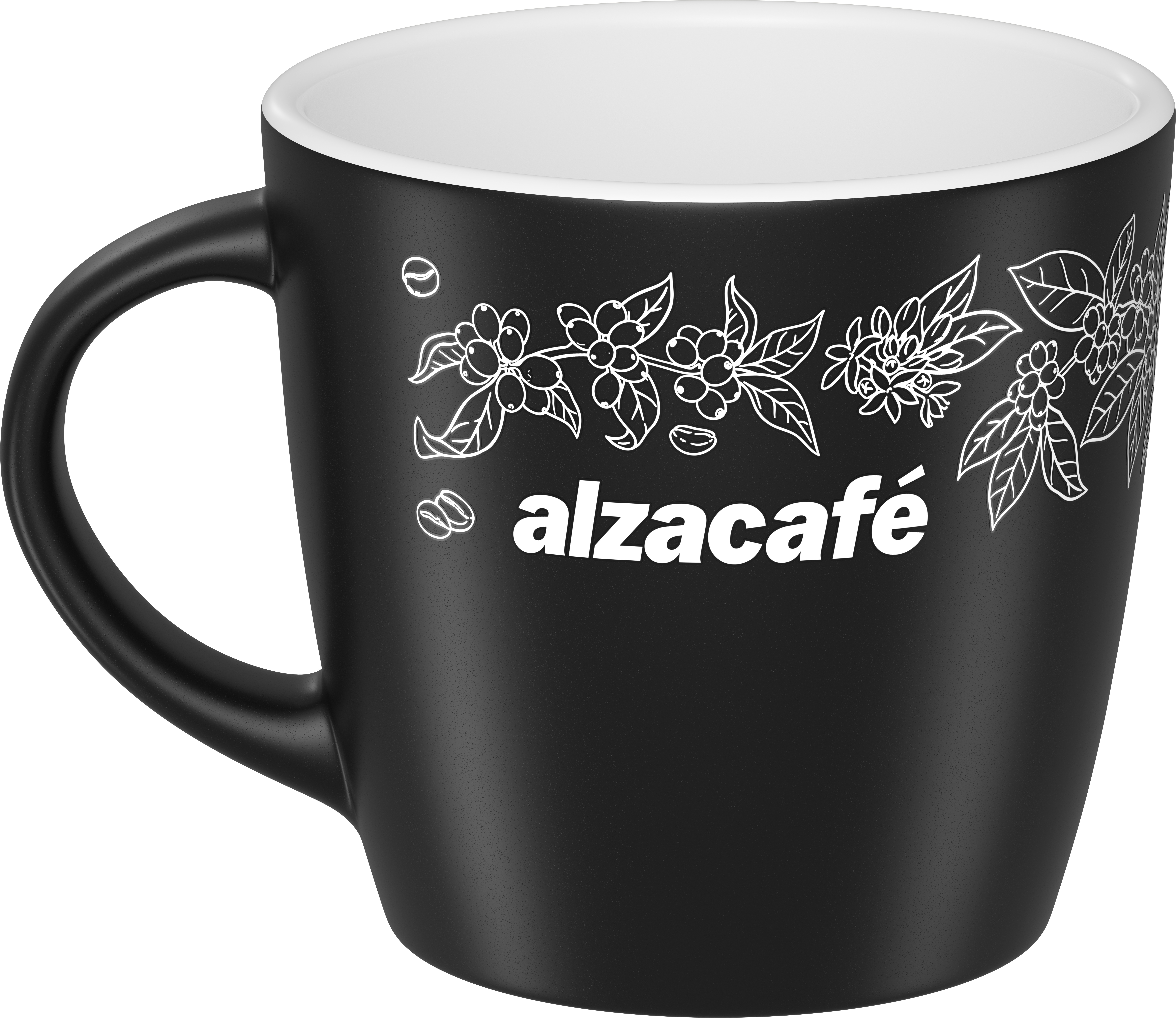 AlzaCafé Hrnček keramický espresso čierny 100 ml