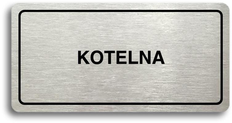 Accept Piktogram „KOTOLŇA“ (160 × 80 mm) (strieborná tabuľka – čierna tlač)