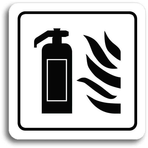 Accept Piktogram „hasiaci prístroj“ (80 × 80 mm) (biela tabuľka – čierna tlač)