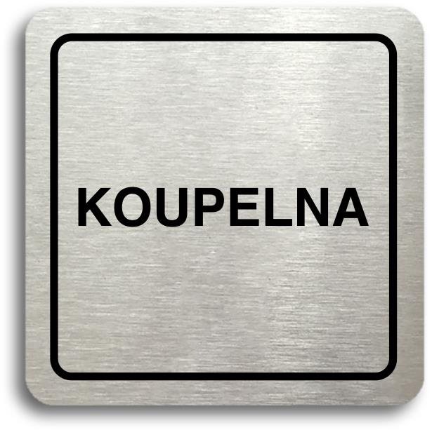 Accept Piktogram „kúpeľňa“ (80 × 80 mm) (strieborná tabuľka – čierna tlač)