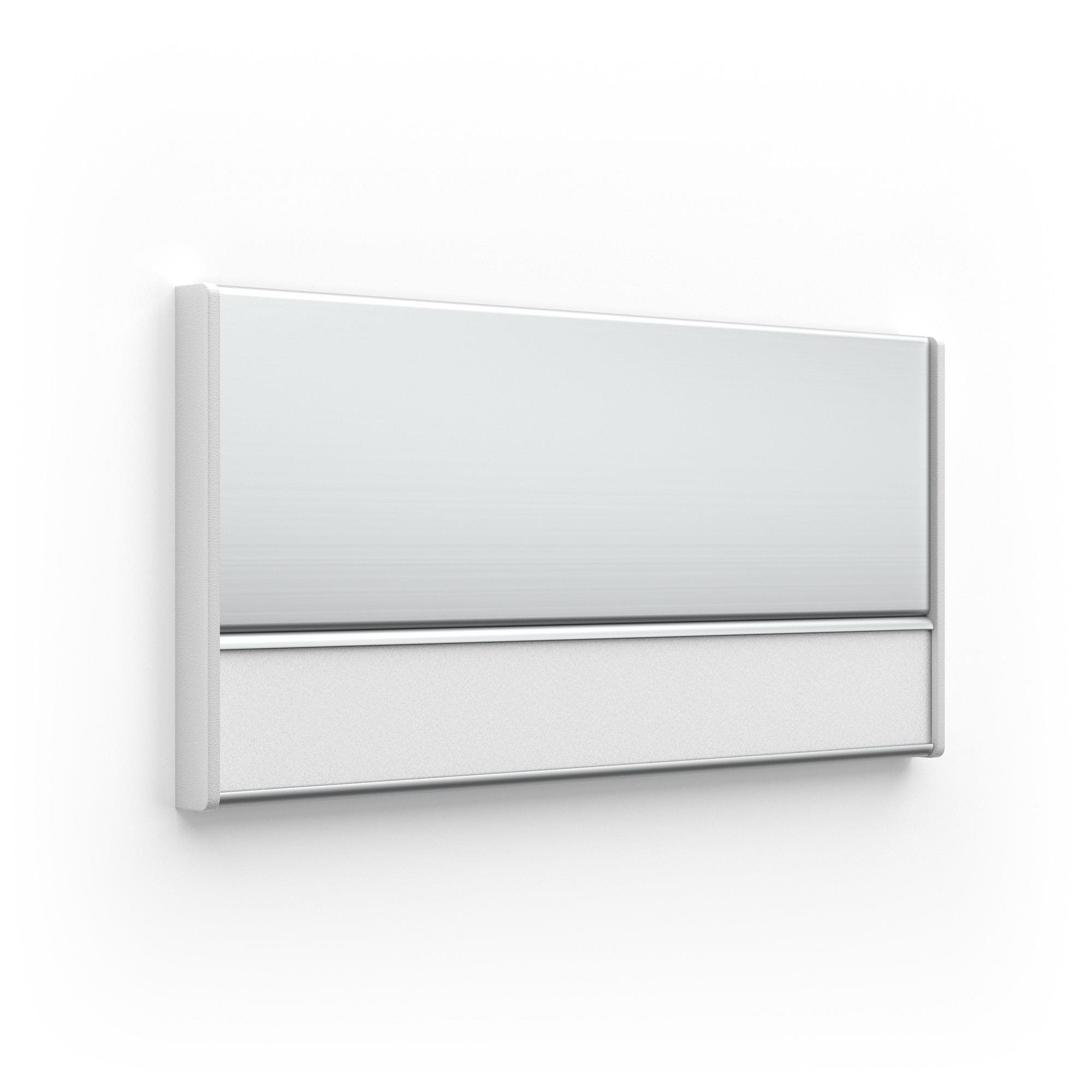 Accept Dverná tabuľka ACS strieborná so sivými bočnicami (kombinovaný systém, 187 × 93 mm) (strieborná tabuľka (sivé bočnice))