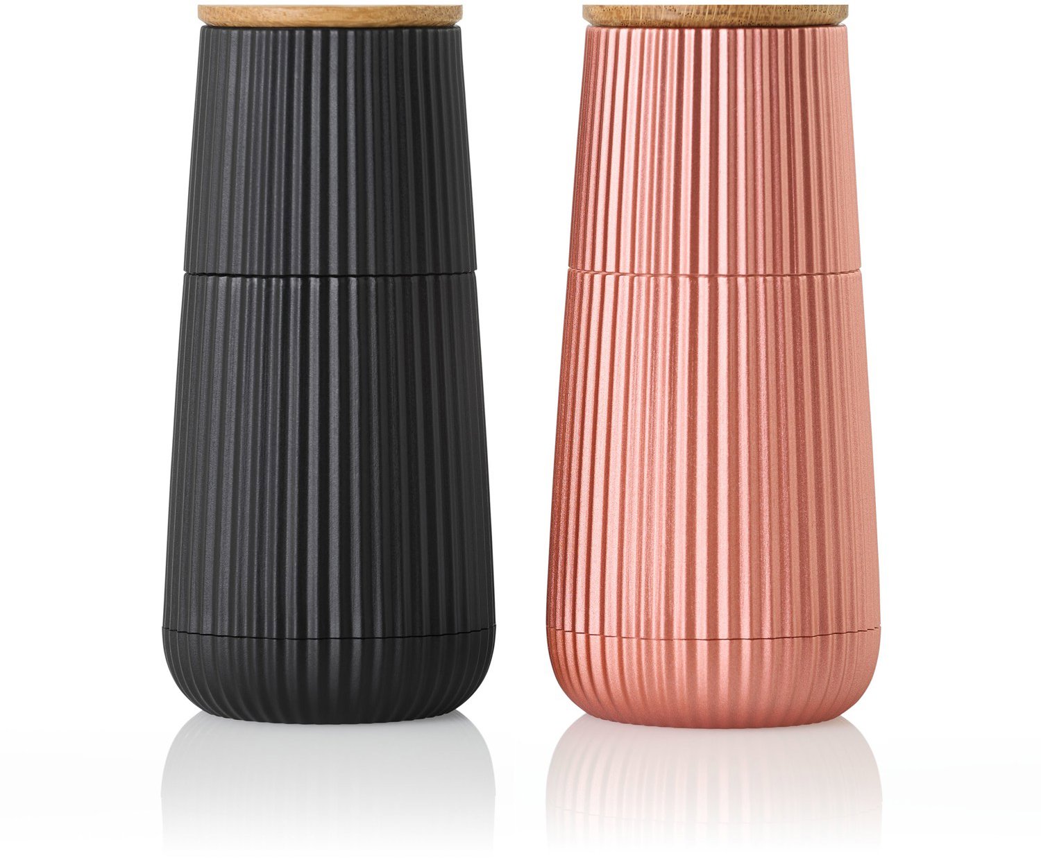 AdHoc Sada mlýnků na sůl a pepř SCAPE Černý a Rose gold 12,3 cm