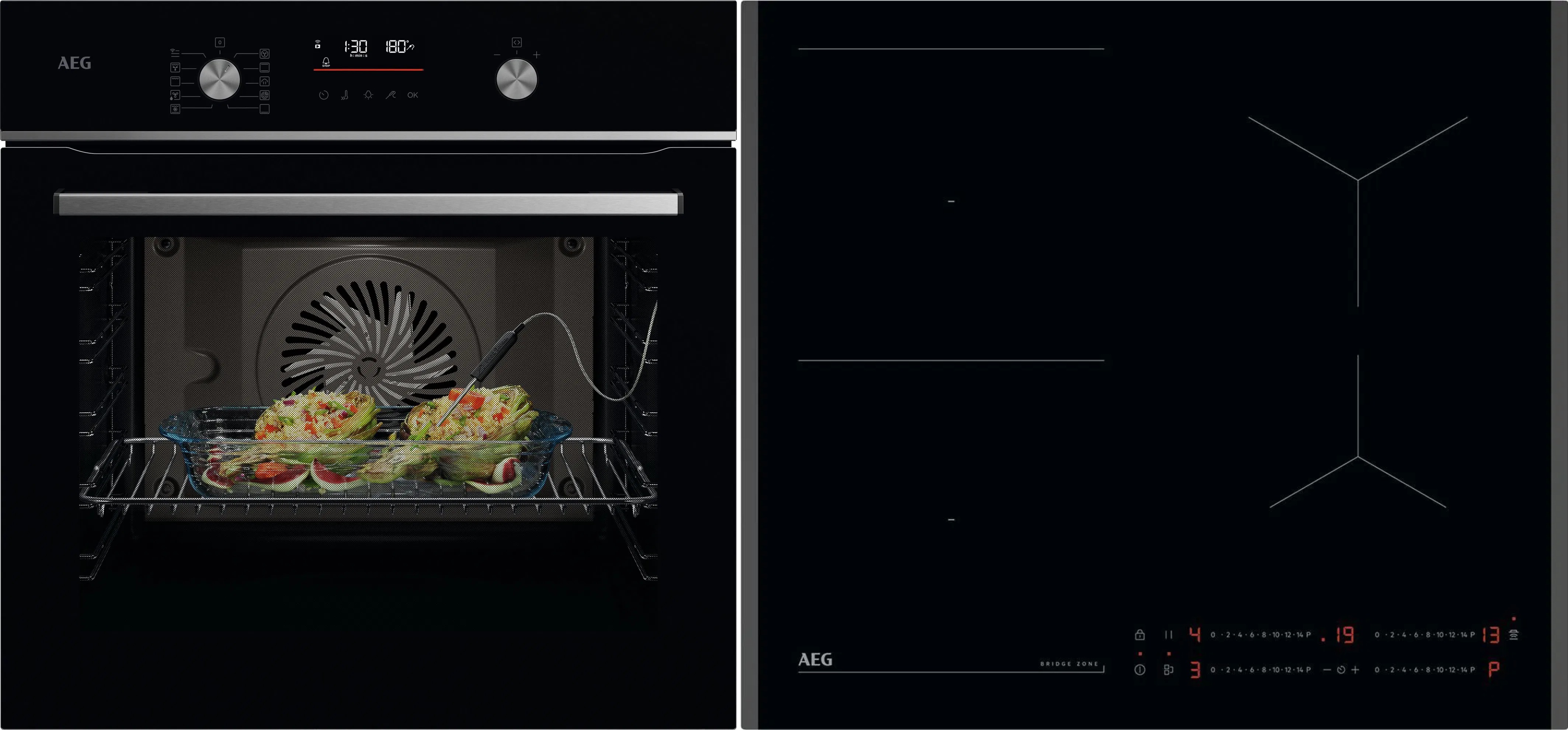 AEG 5000 SteamBake OA5CB531AB + AEG 6000 Bridge TO64IB00FB