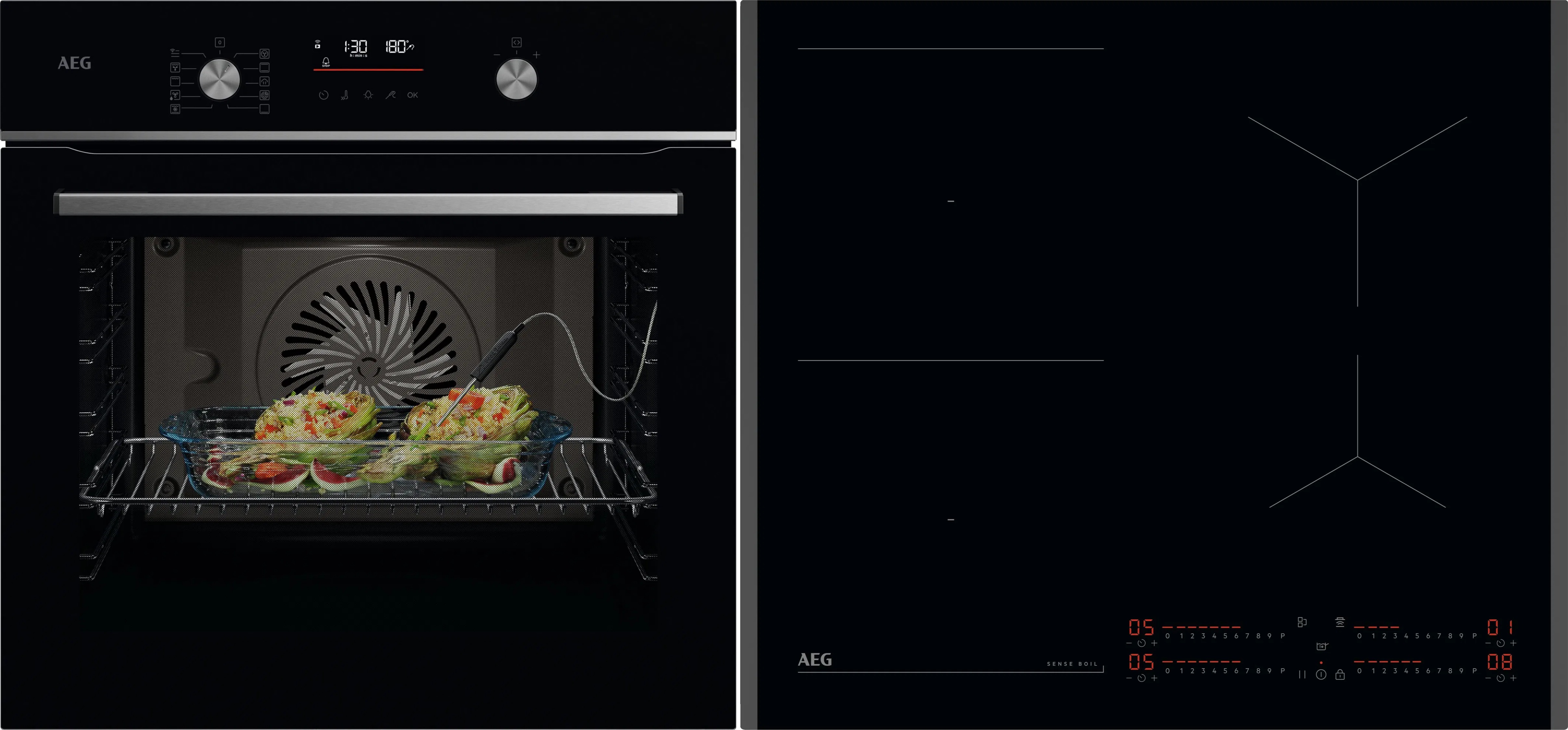 AEG 5000 SteamBake OA5CB531AB + AEG 7000 SenseBoil® TI64IB10FB