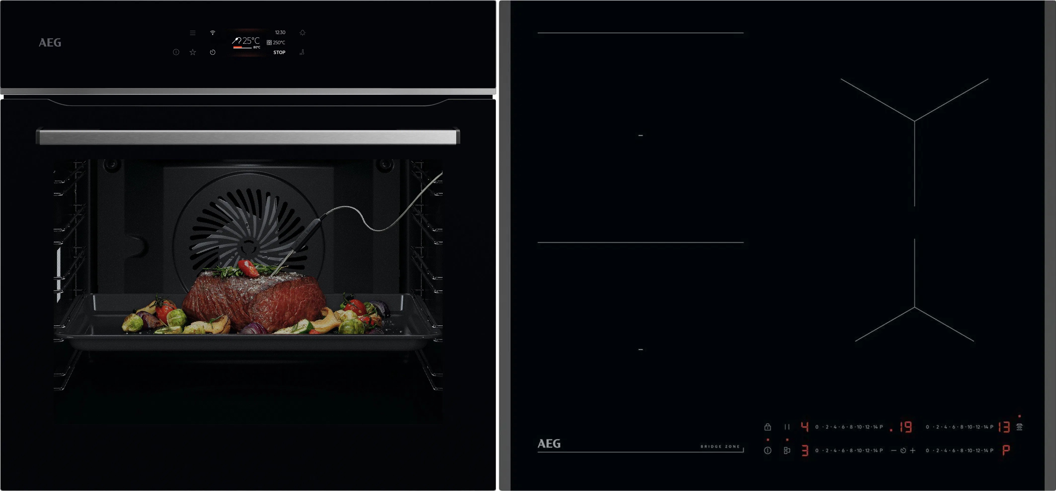 AEG 7000 SenseCook OS6PB631AB + AEG 6000 Bridge TO64IB00FB