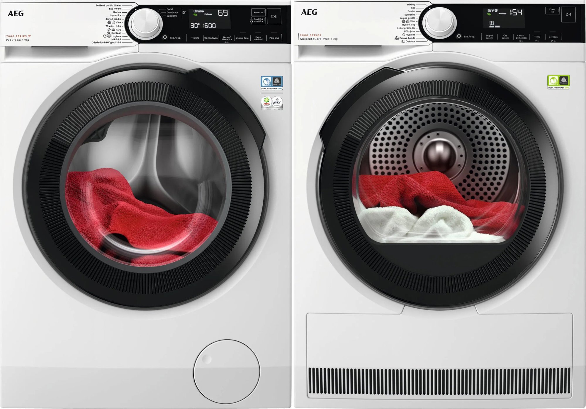 AEG 7000 ProSteam® LFR73964CC + AEG 9000 AbsoluteCare® Plus 3DScan TR9394C