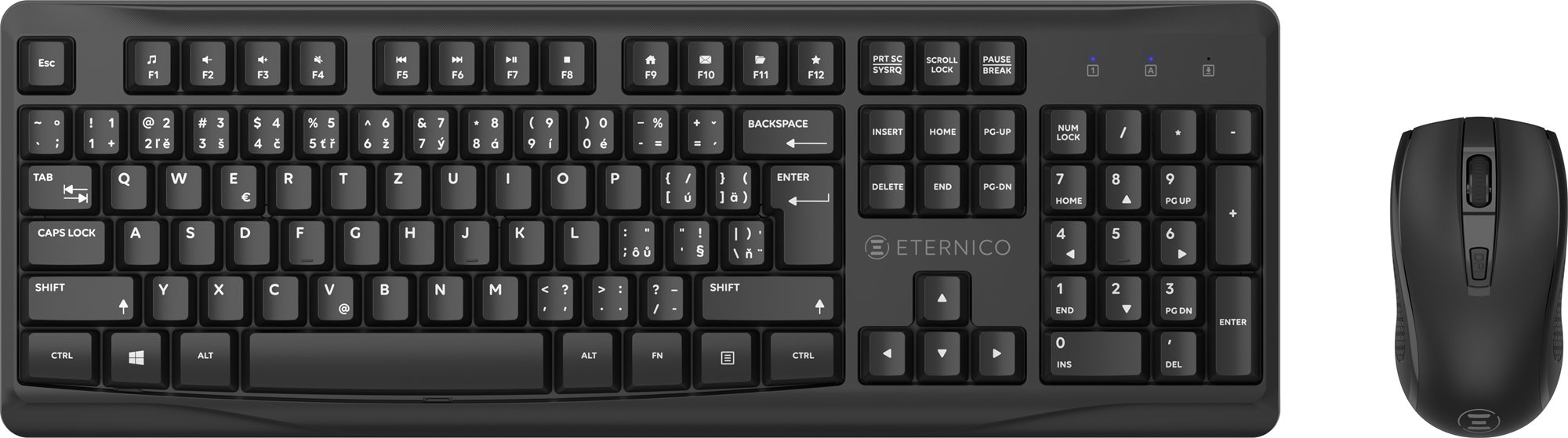 Eternico Essential Wireless súprava KS4010 čierna – CZ/SK