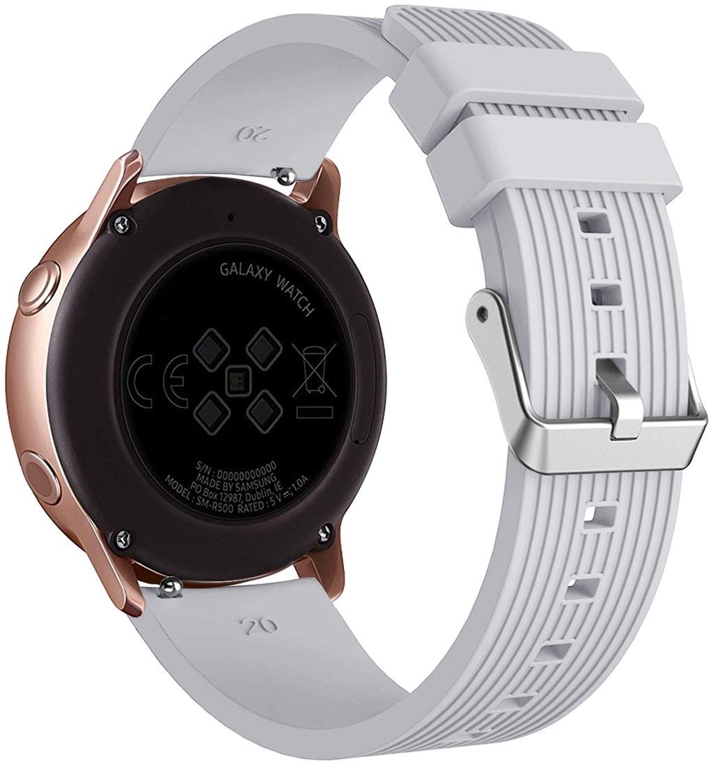 Eternico Essential Vertical Grain Silver Buckle universal Quick Release 20mm sivý