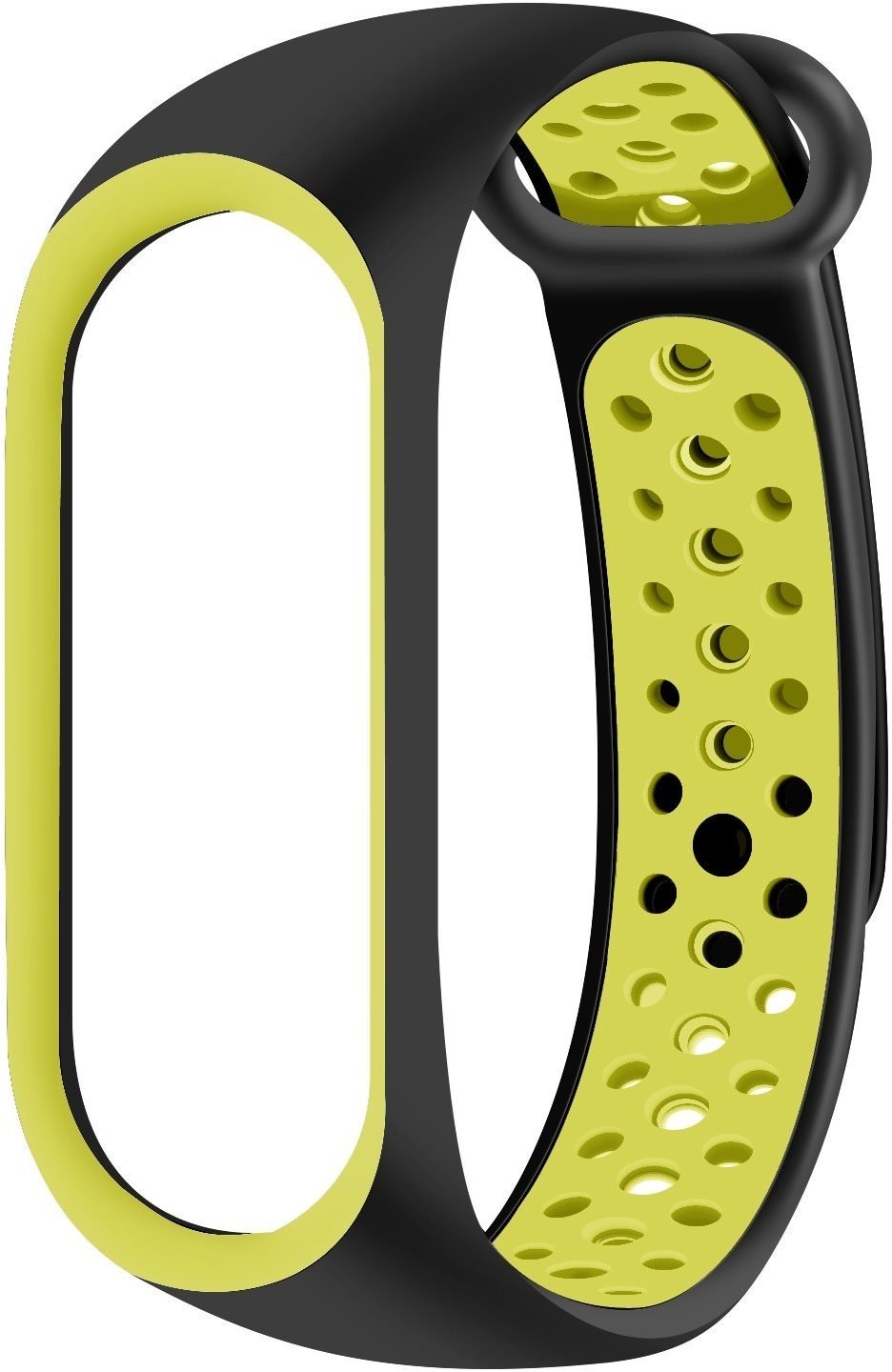 Eternico Sporty na Xiaomi Mi band 5/6/7 solid black and yellow