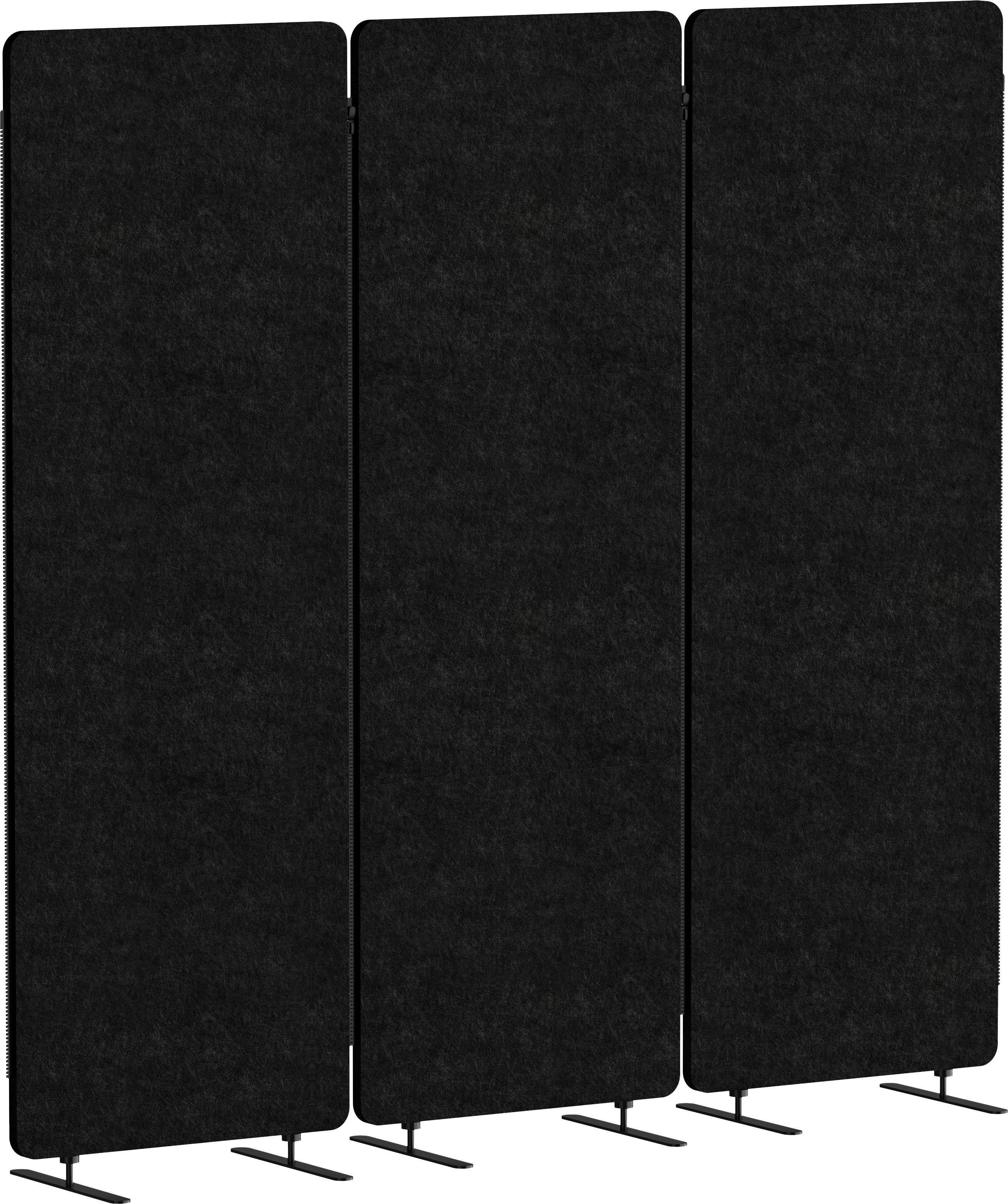 AlzaErgo Panel S11 Silent Stand Max set 3 ks 180 × 60 cm čierny