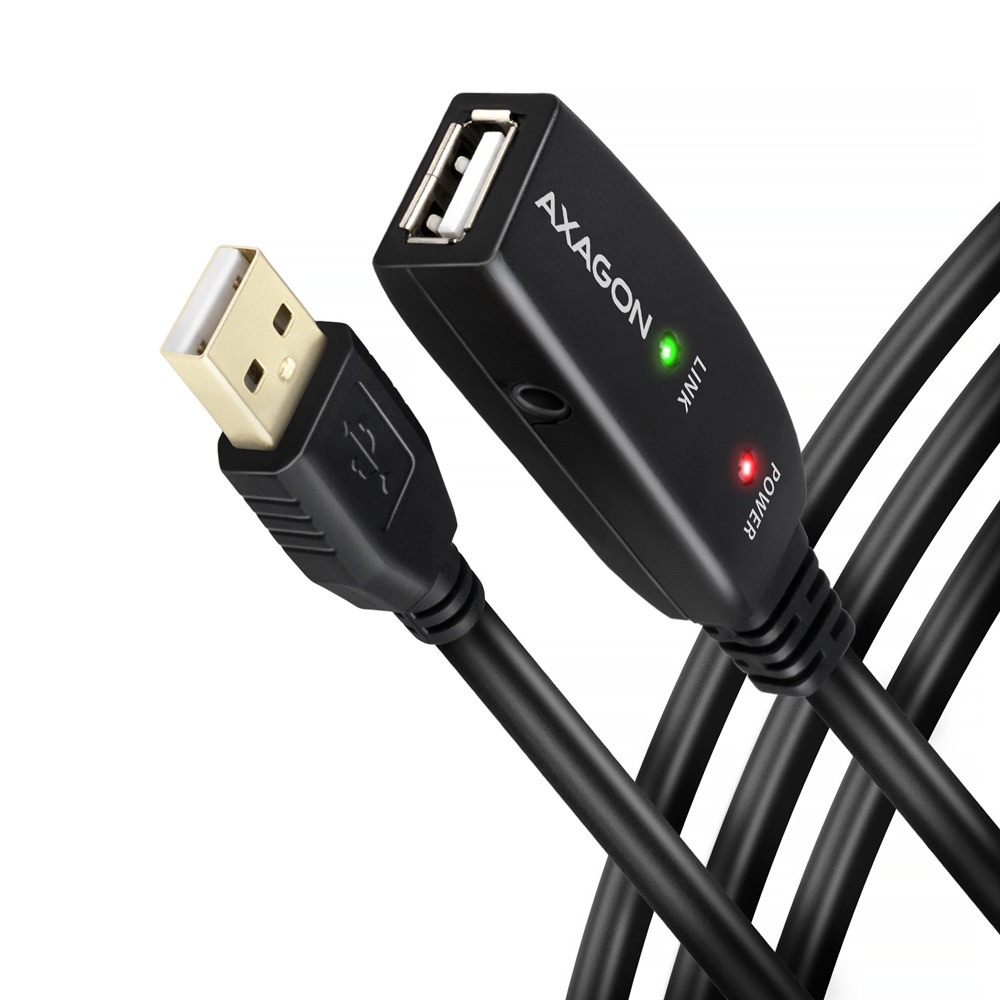 AXAGON ADR-220 USB 2.0 active extension/repeater cable USB A -> USB A, 20 m