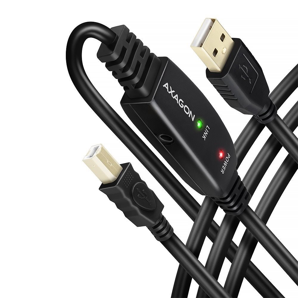 AXAGON ADR-210B USB 2.0 active connecting/repeater cable USB-A -> USB-B, 10 m