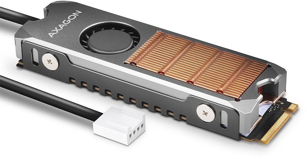 AXAGON CLR-M2FAN COPPER Heatsink with FAN for M.2 SSD