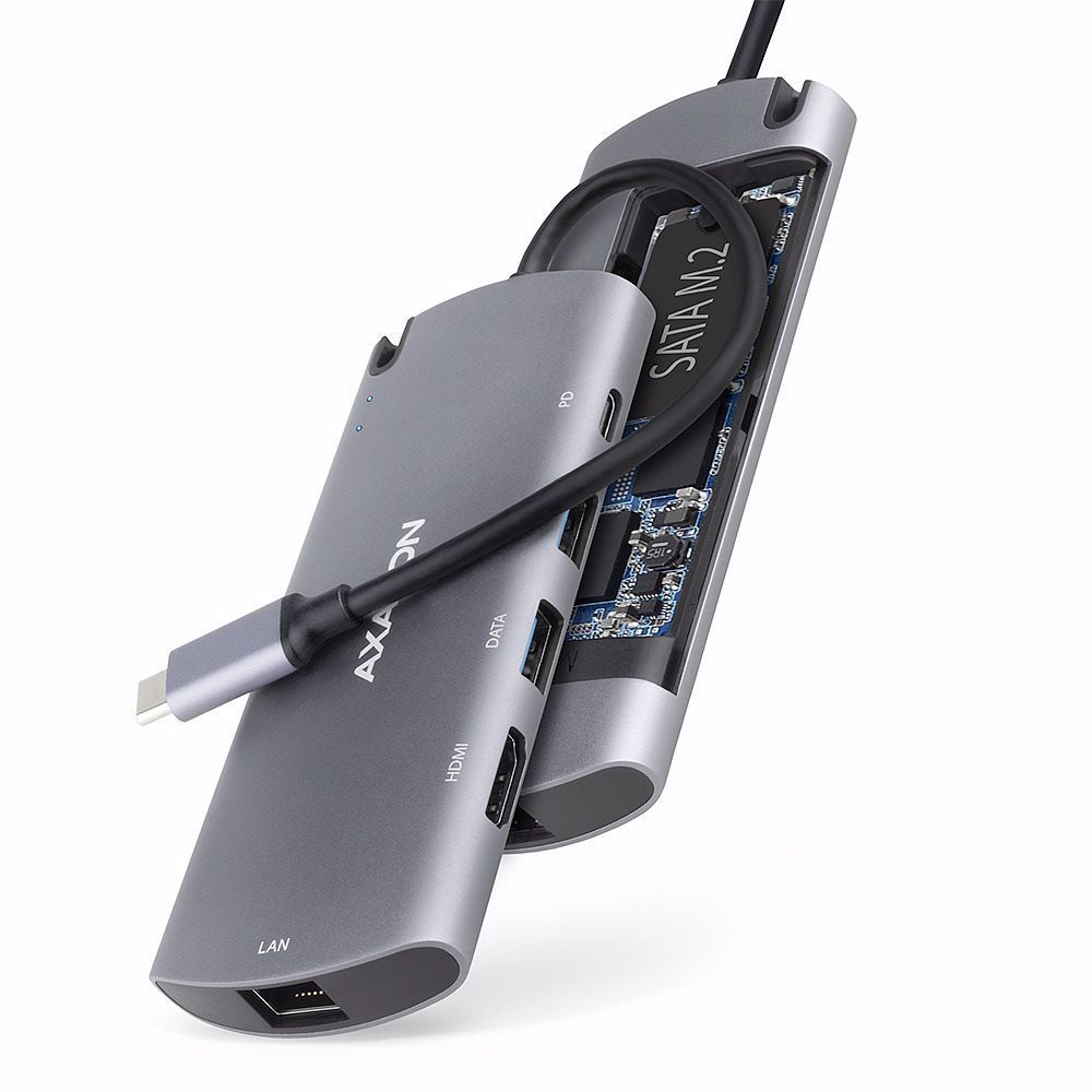 AXAGON HMC-6M2 COMBO 6 in 1 USB-C 3.2 Gen 1 Multiport Hub